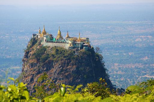 Climb to the top of Mount Popa, near Bagan